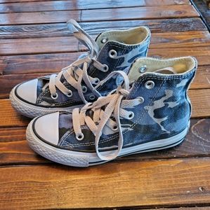 Camo Converse high top shoes